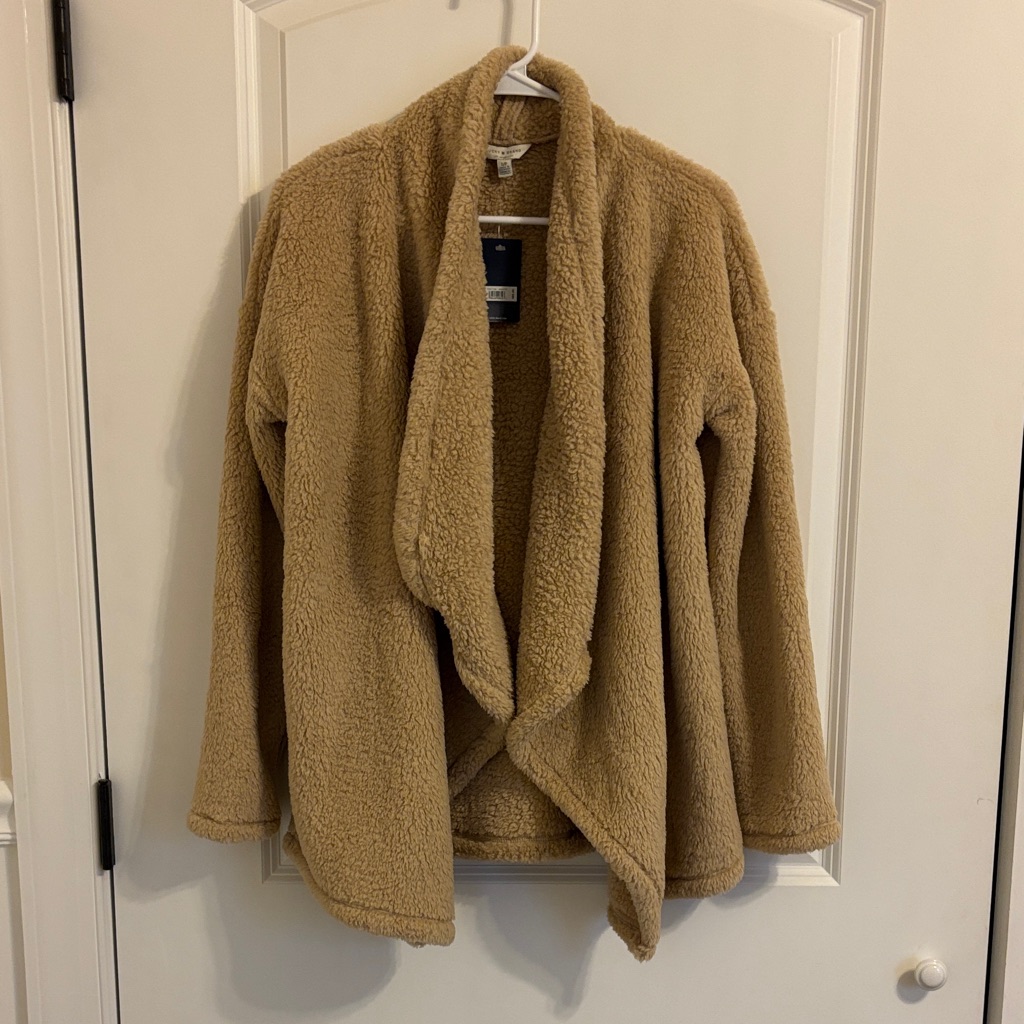 Nwt Lucky Brand Size Small - Cozy Tan Sherpa Cardigan